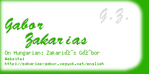 gabor zakarias business card